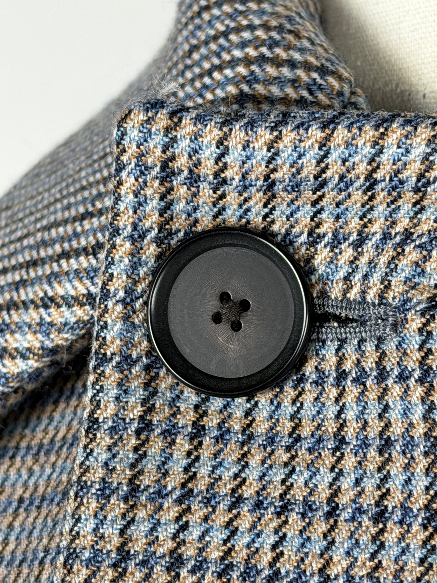 Double Face Check Soutien Collar Coat