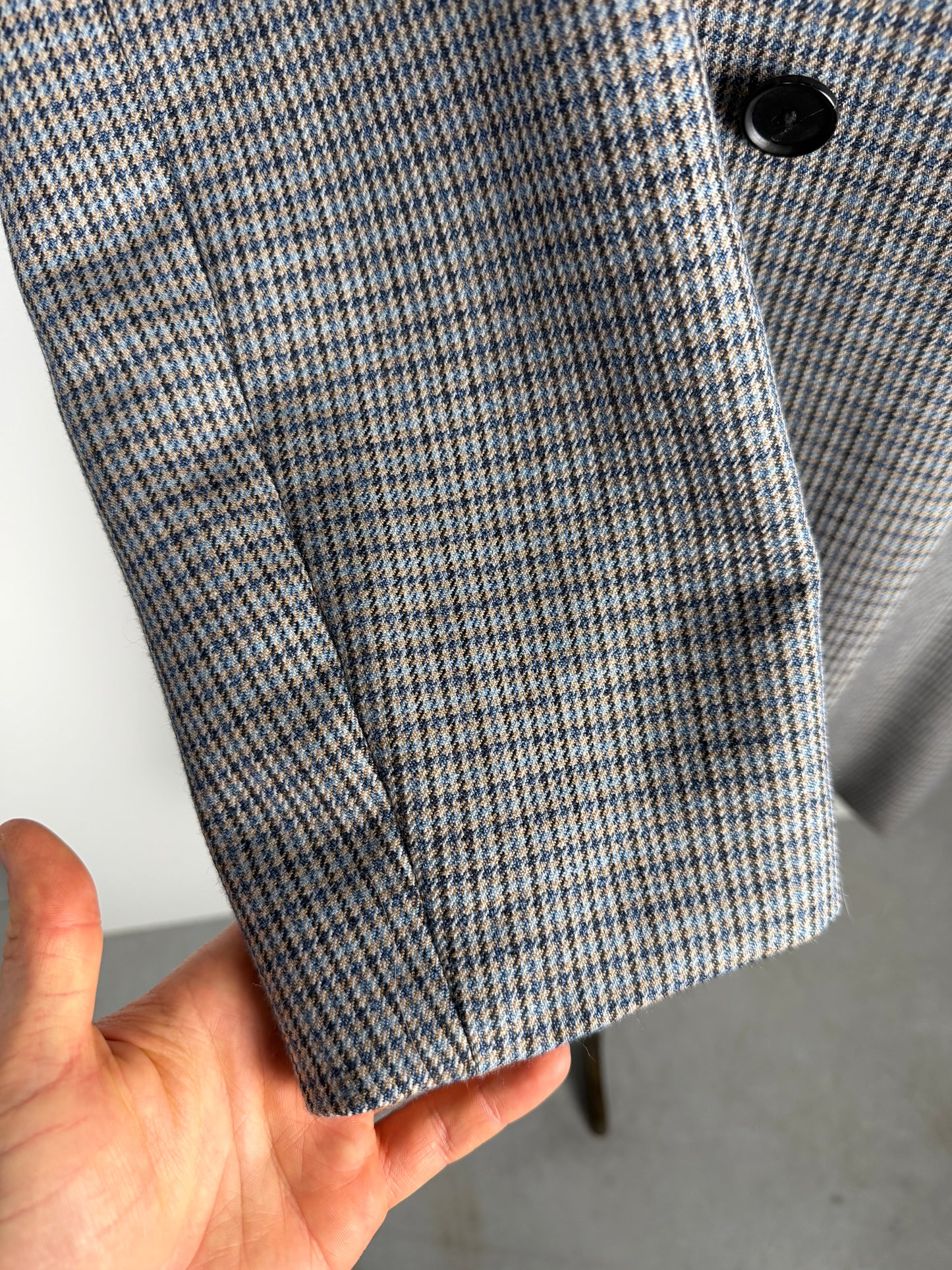 Double Face Check Soutien Collar Coat