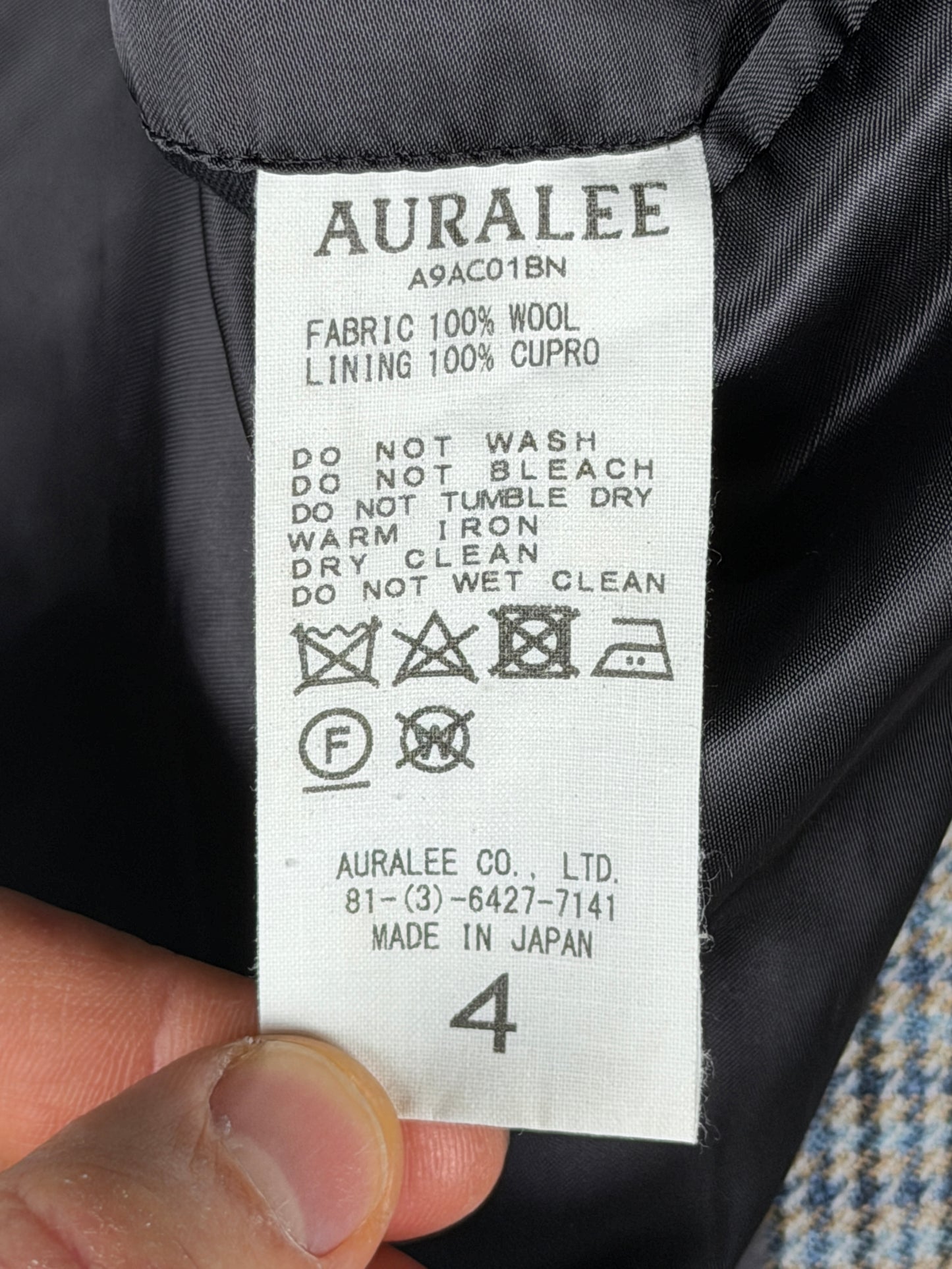 Double Face Check Soutien Collar Coat