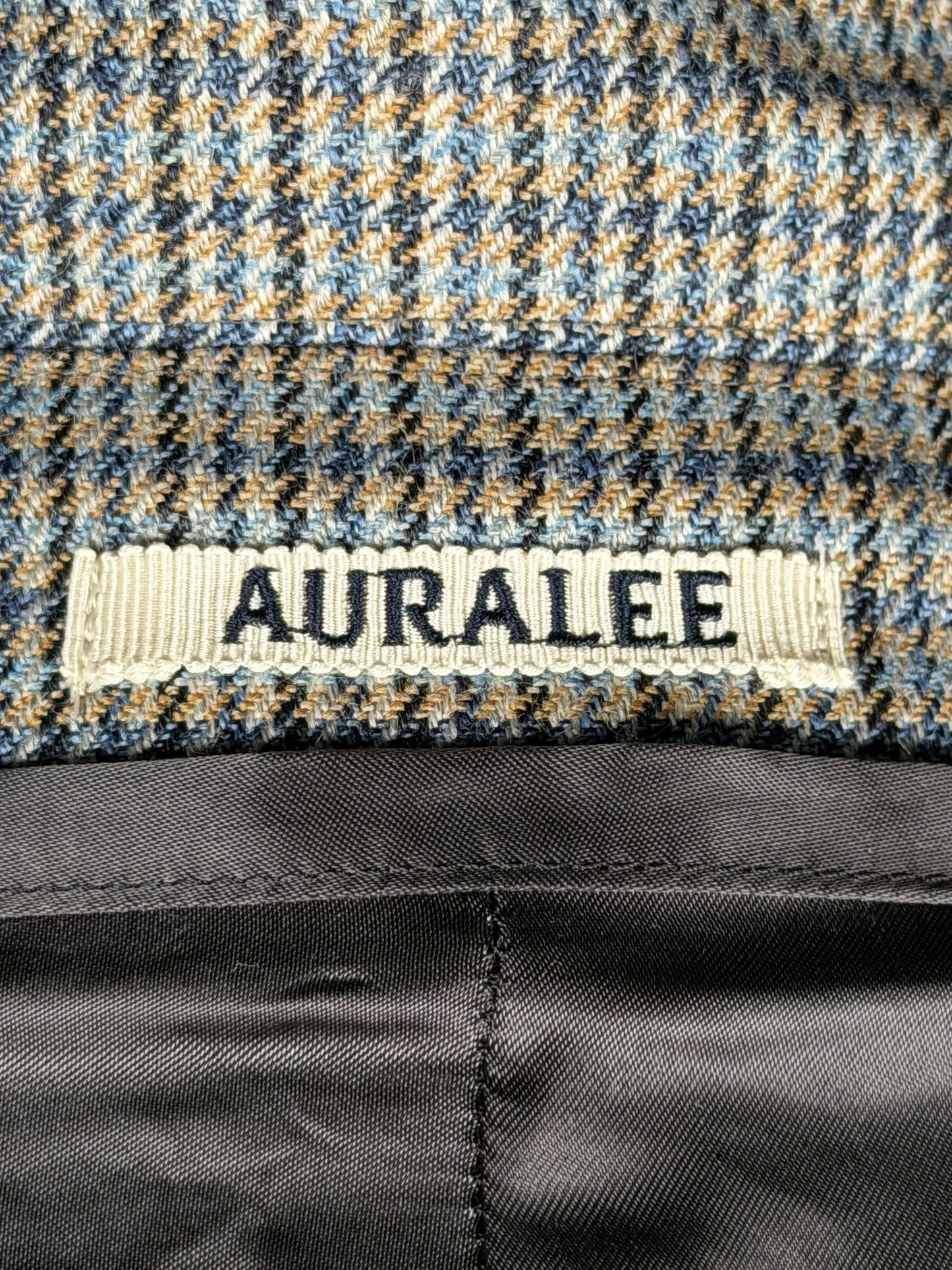 Double Face Check Soutien Collar Coat