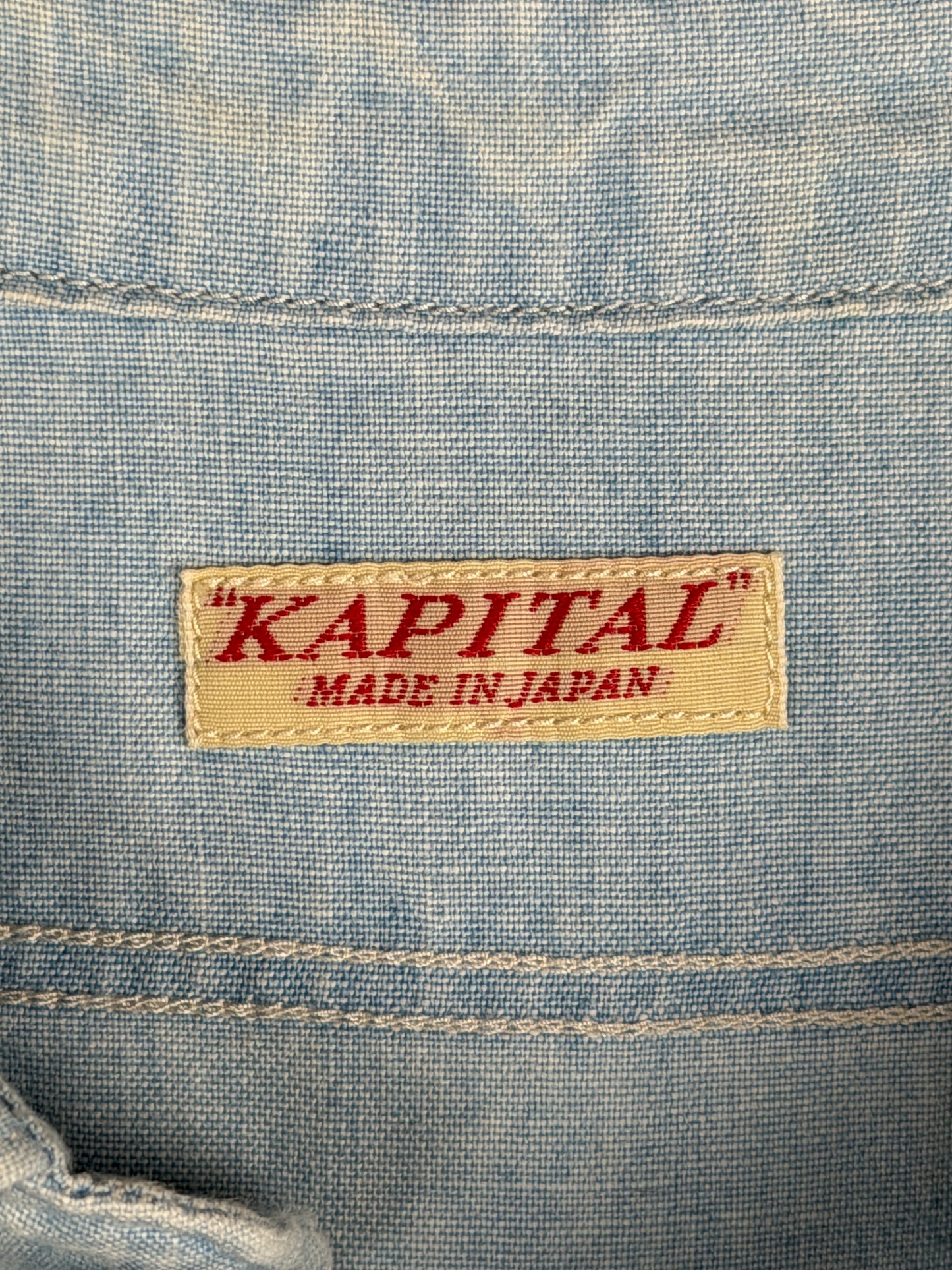 Chambray Black Cat Embroidery Work Shirt