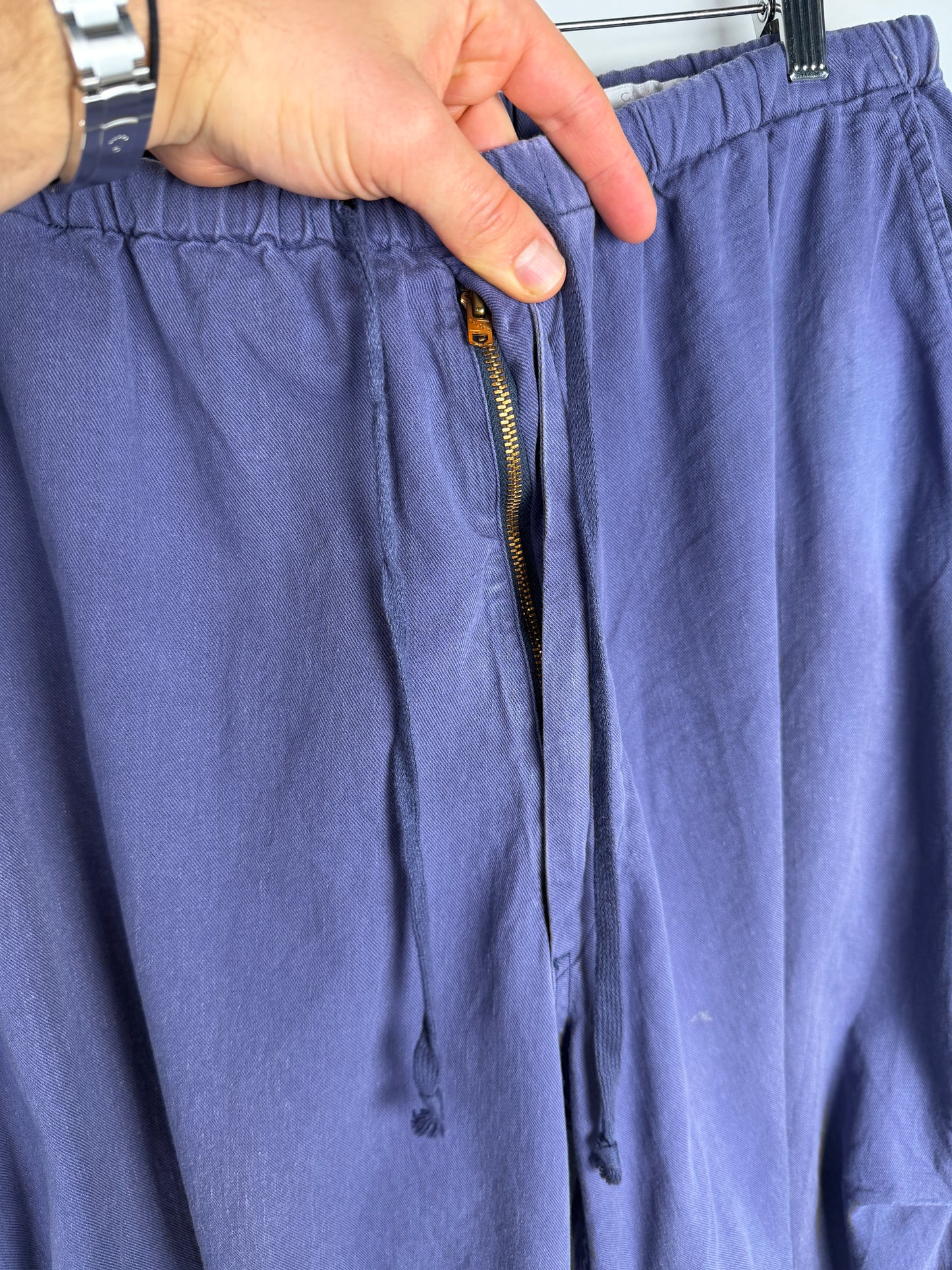 Cotton Drill Knee-Tuck Pants