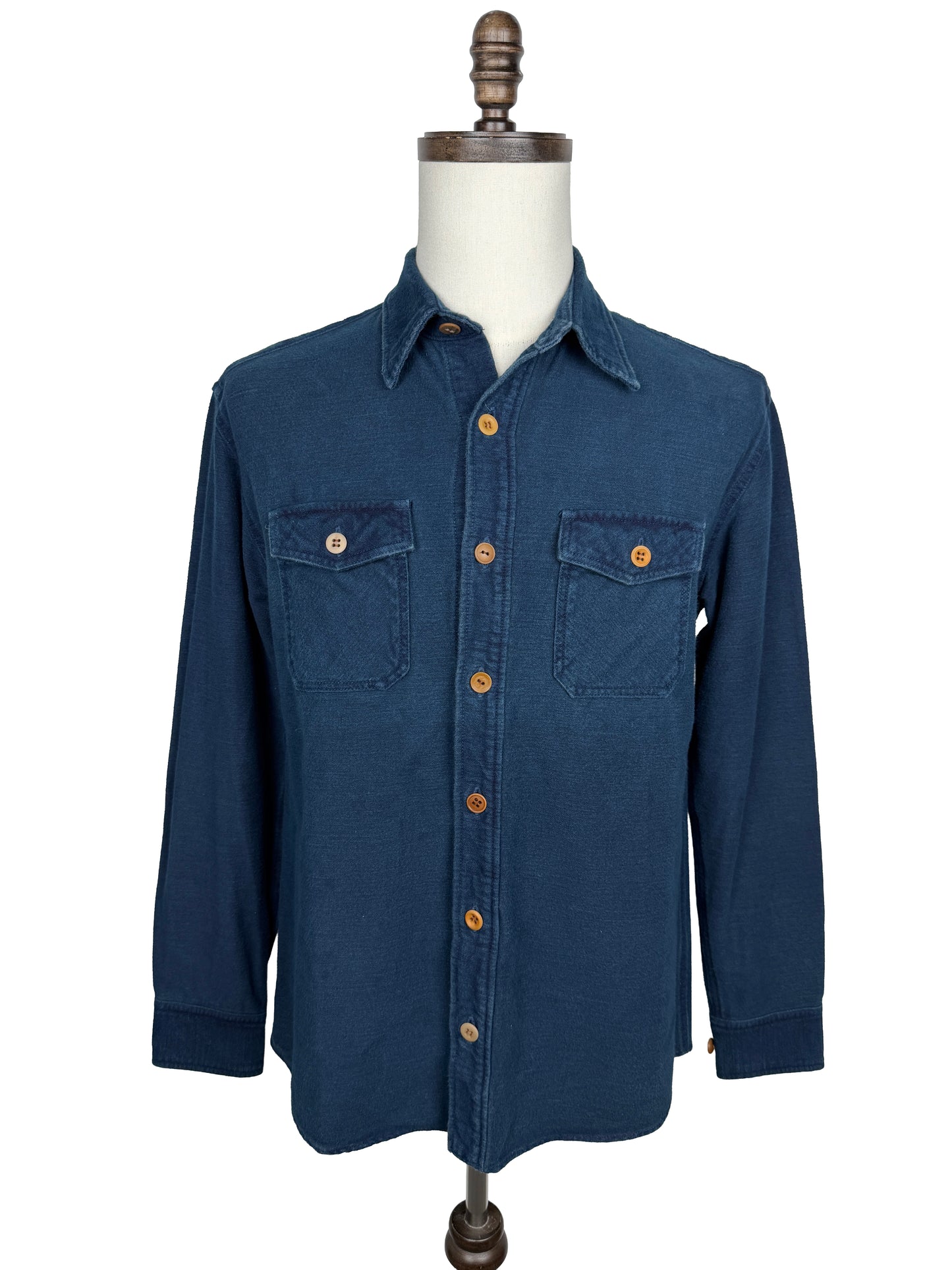 SS14 SPOT Black Elk Flannel (Indigo Over Dye)