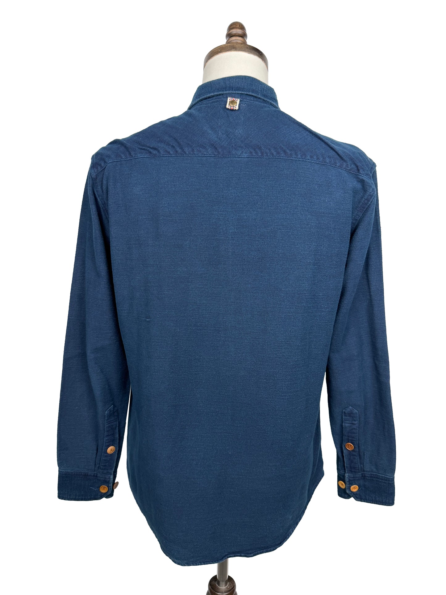 SS14 SPOT Black Elk Flannel (Indigo Over Dye)