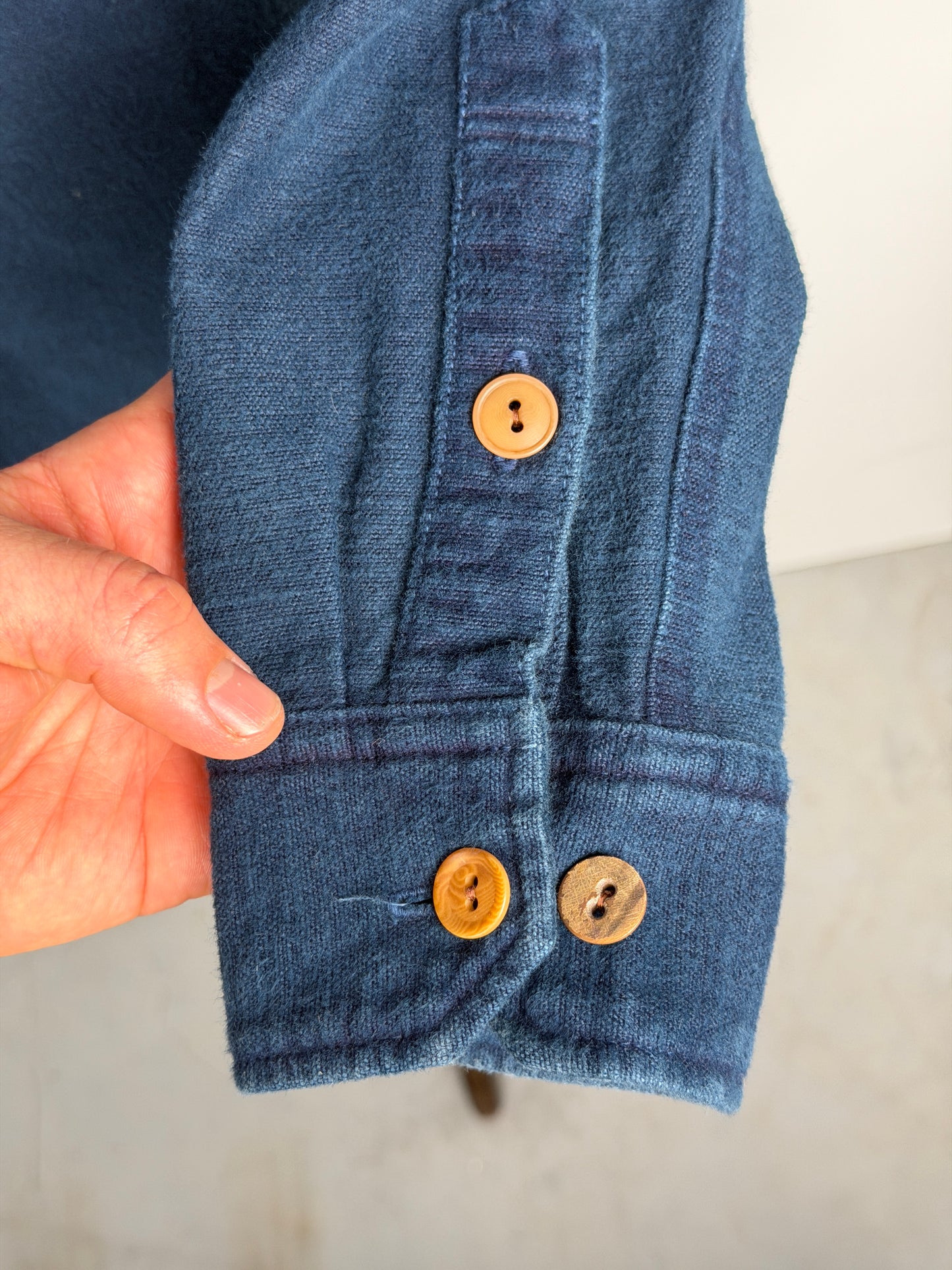 SS14 SPOT Black Elk Flannel (Indigo Over Dye)