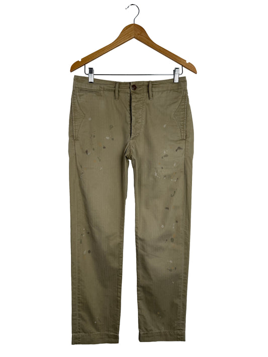 Officer Distressed Herringbone Pant