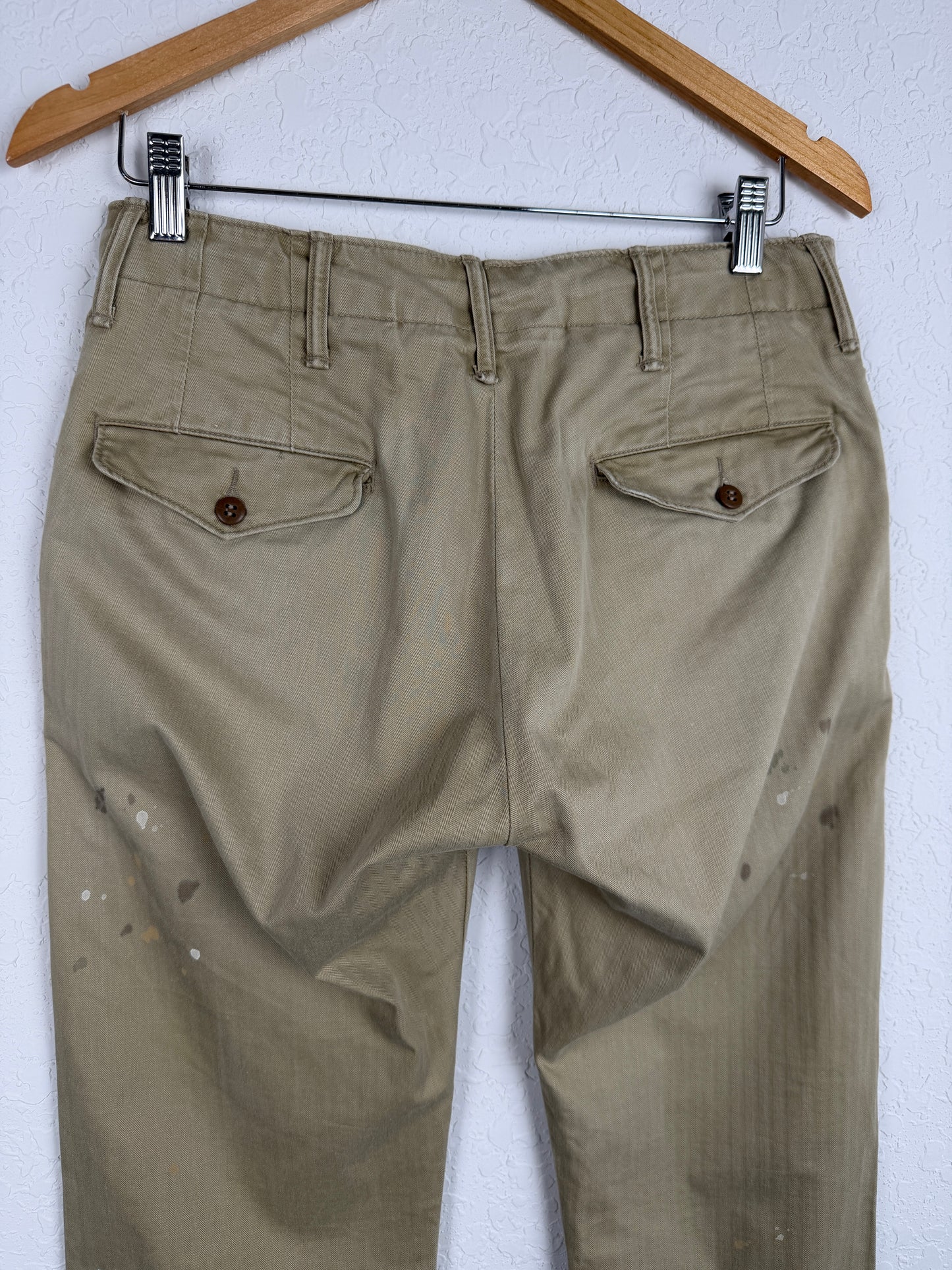Officer Distressed Herringbone Pant