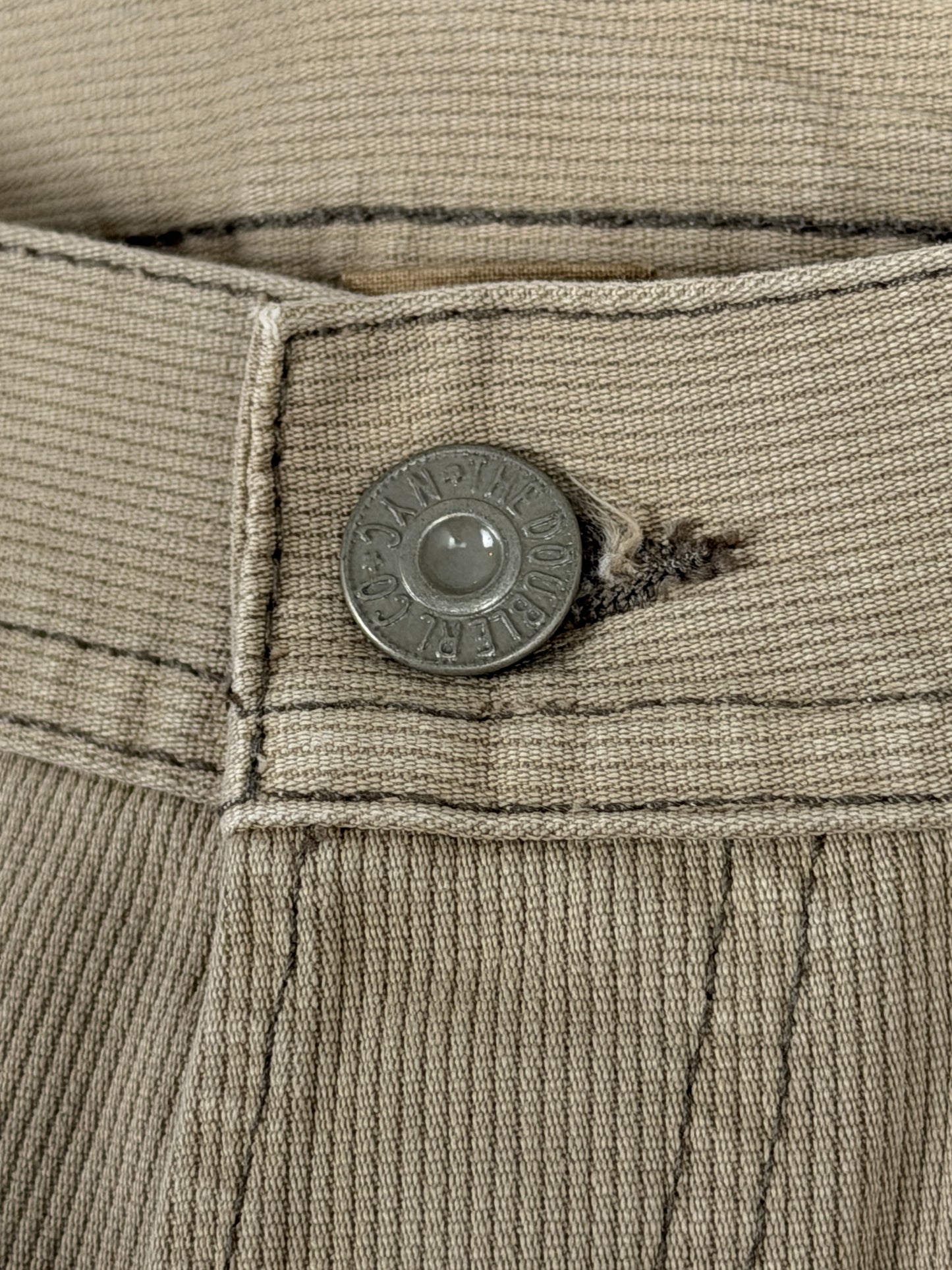 Slim Fit Repaired Bedford Cord Pants