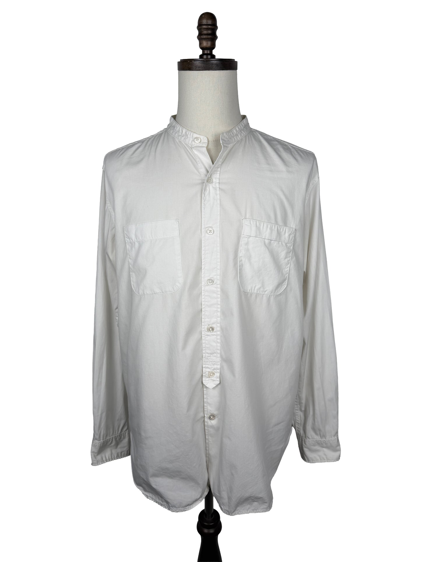 100s 2Ply Broadcloth Banded Collar Shirt