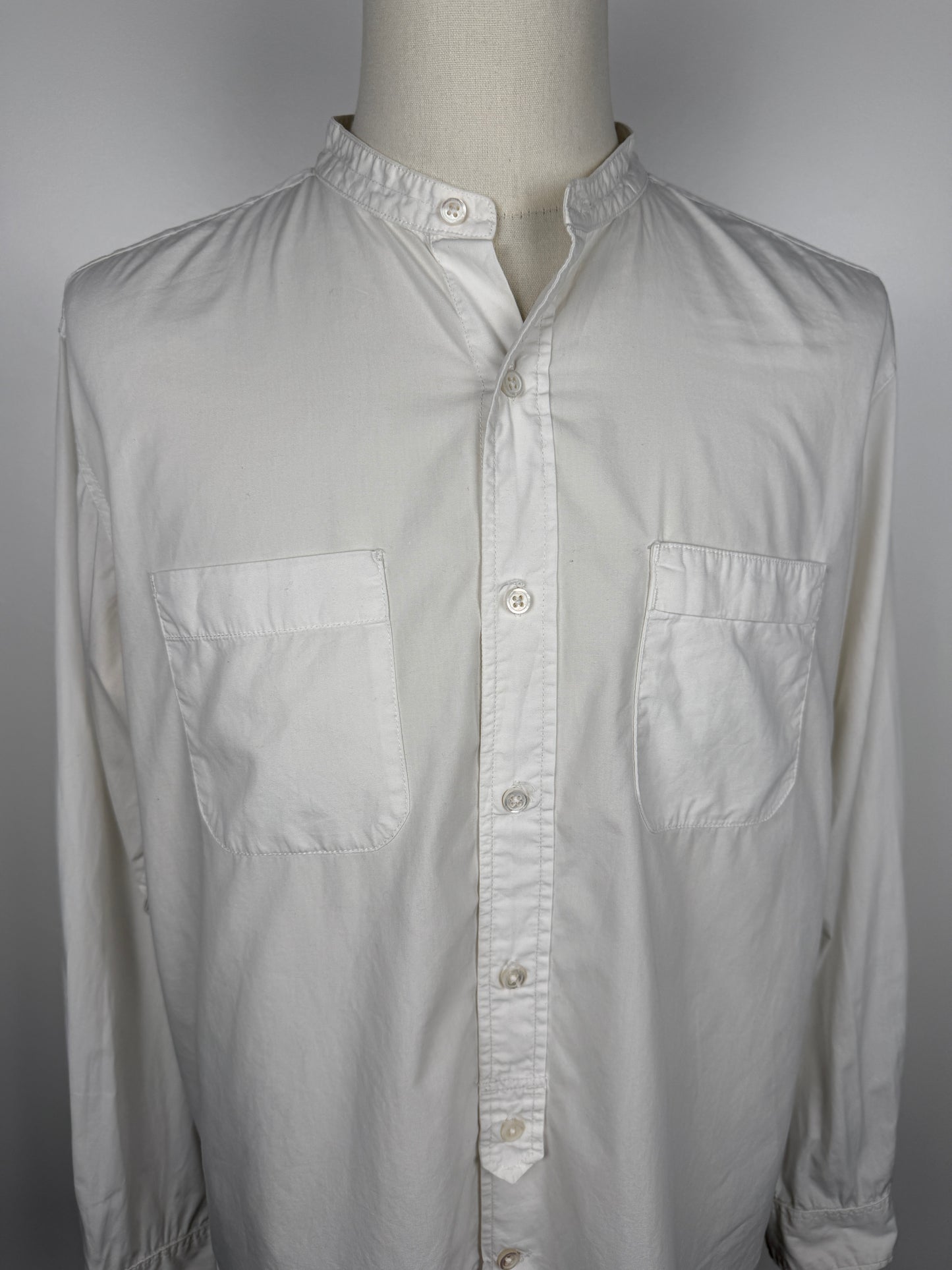 100s 2Ply Broadcloth Banded Collar Shirt