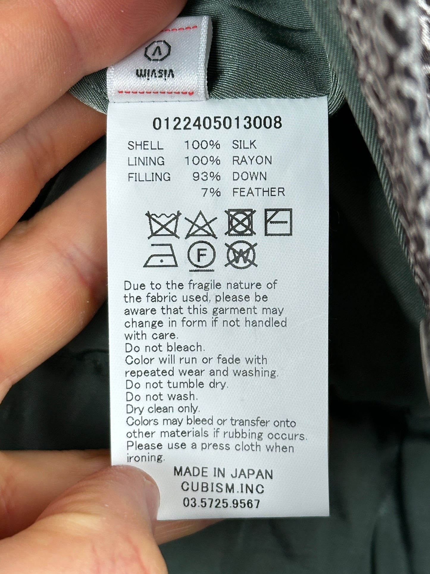 FW22 SPOT Kerchief Down JKT (Vt. Shibori)