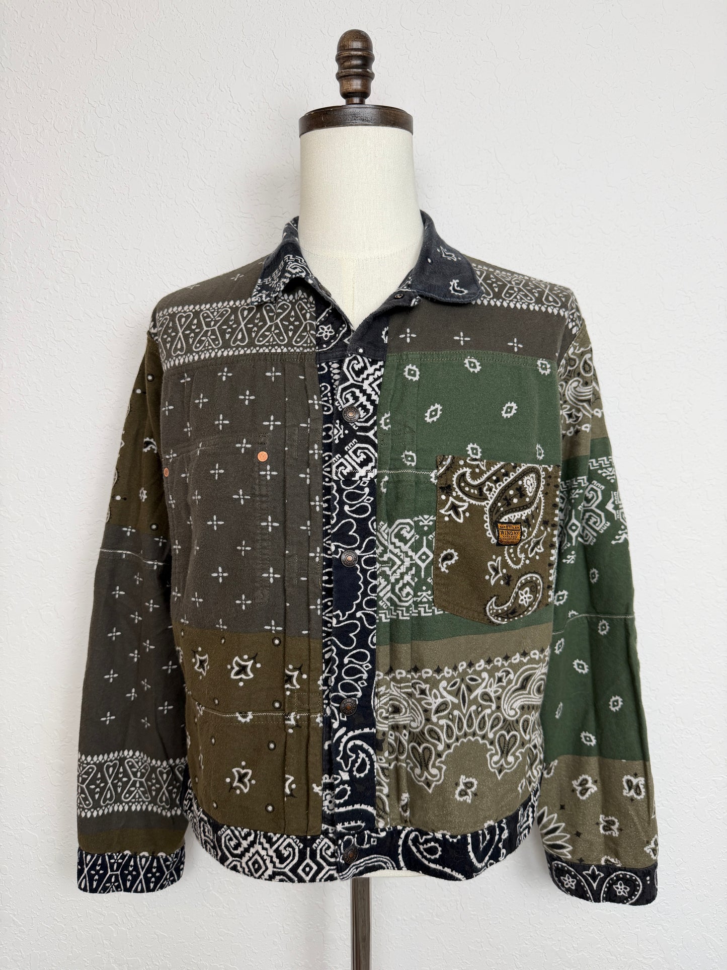 FW21 Flannel Reversible Bandana Print 1st JKT
