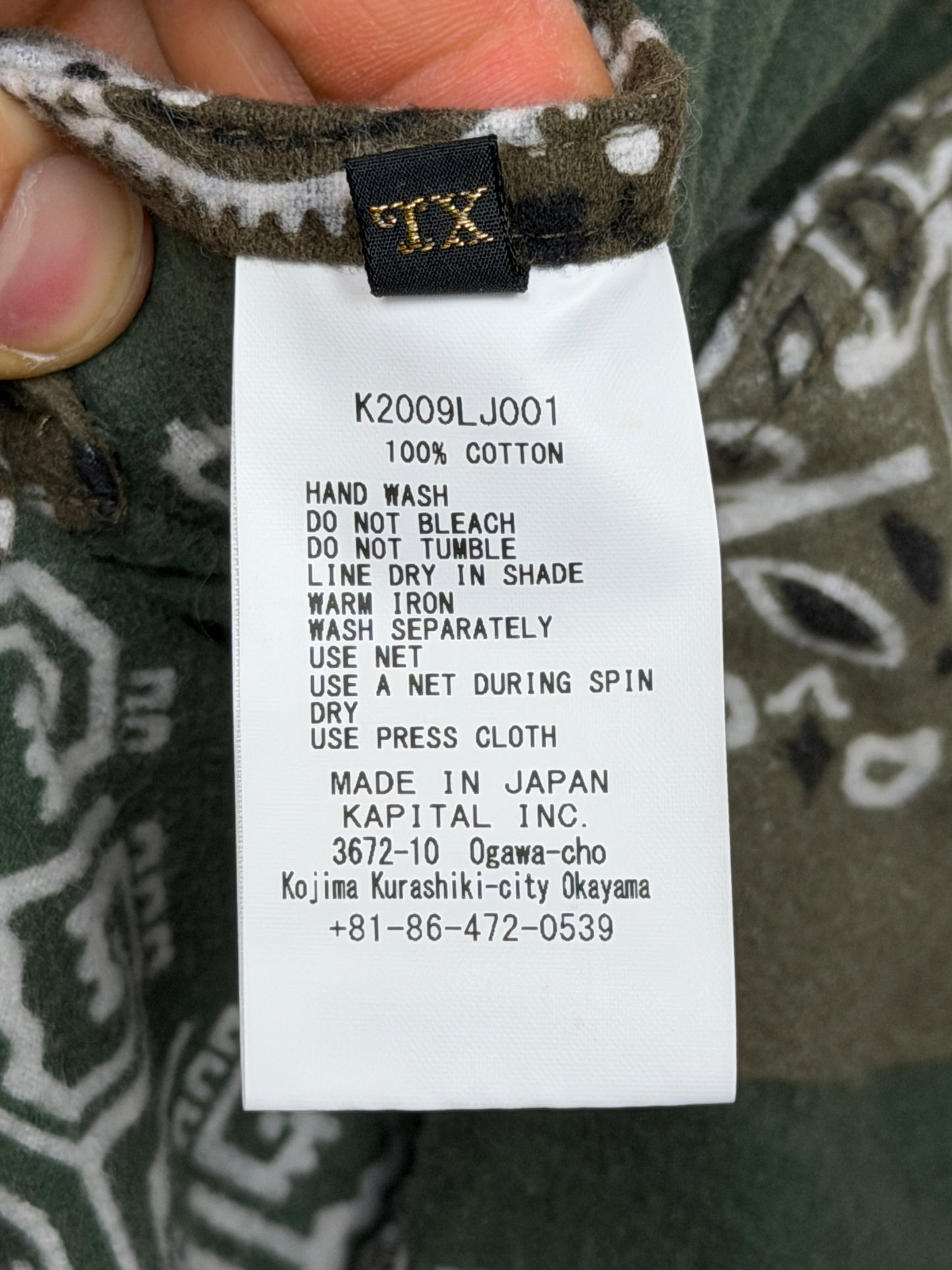 FW21 Flannel Reversible Bandana Print 1st JKT