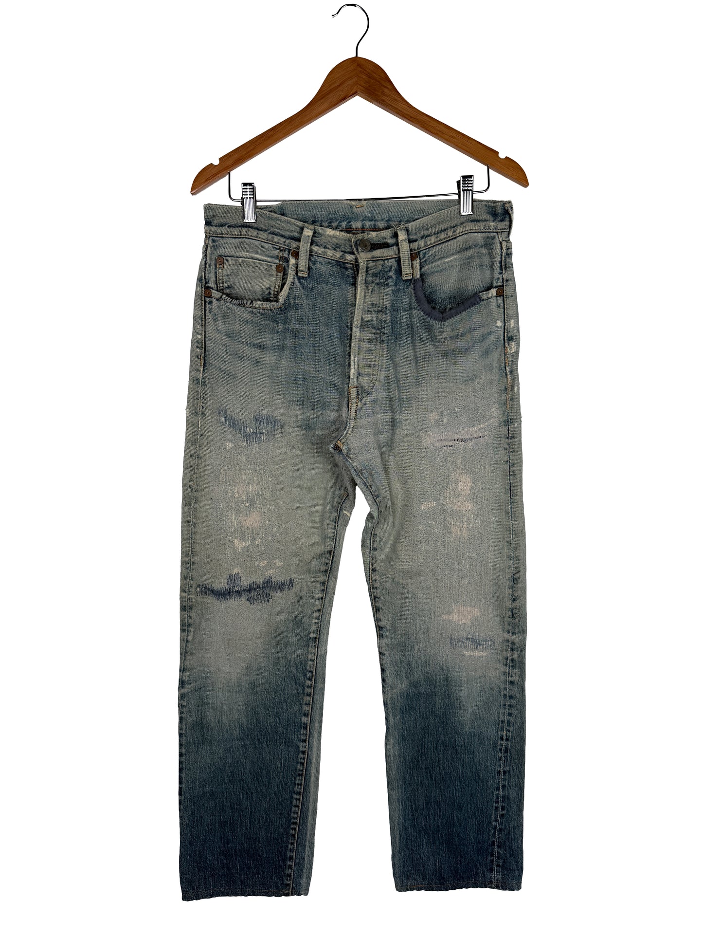 R-5D Distressed Selvedge Denim