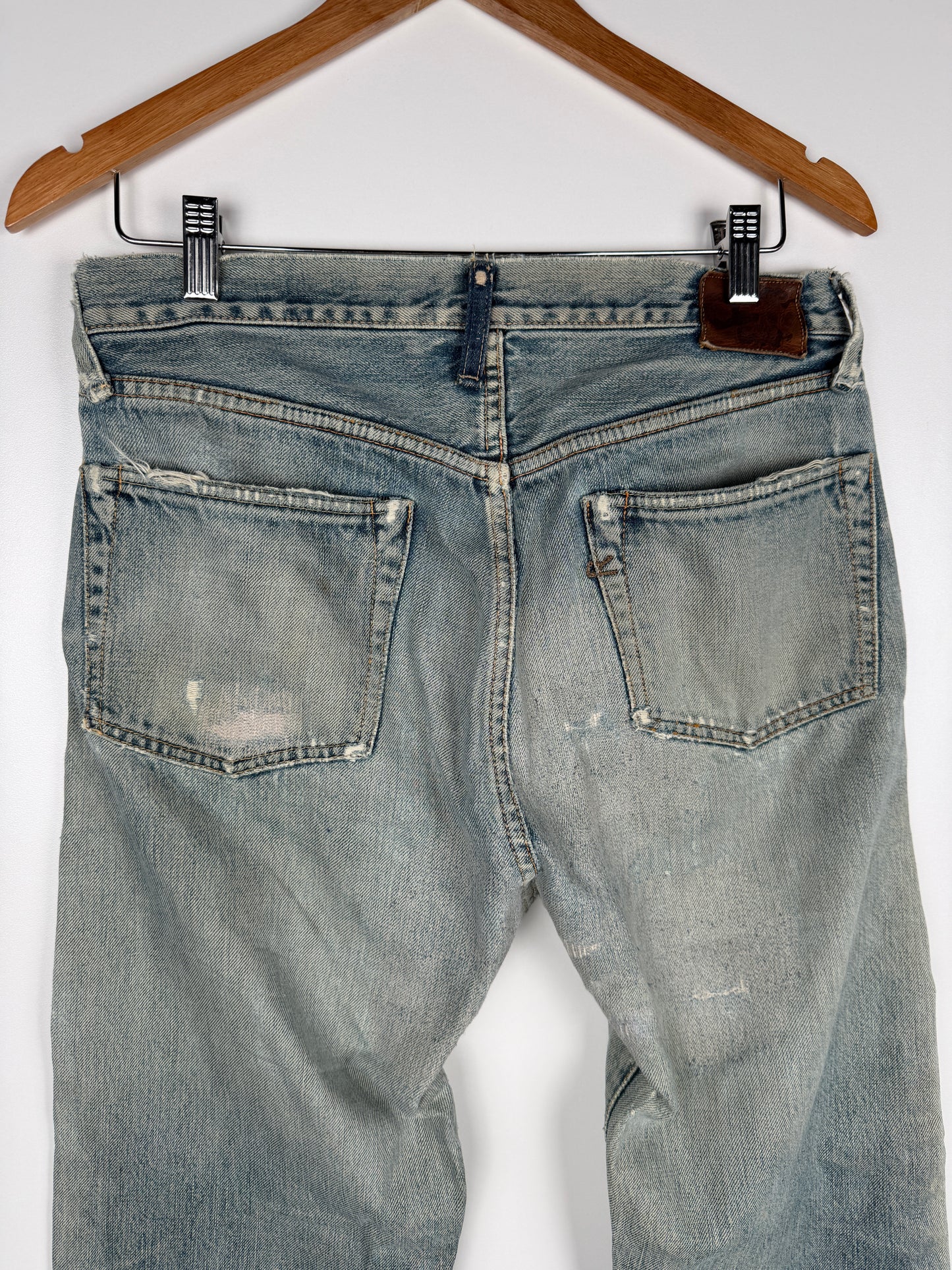 R-5D Distressed Selvedge Denim