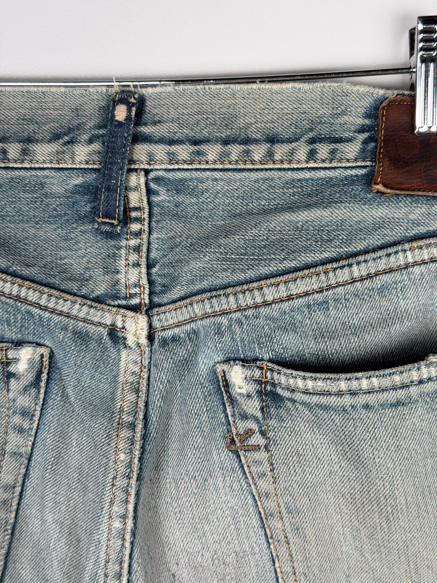 R-5D Distressed Selvedge Denim