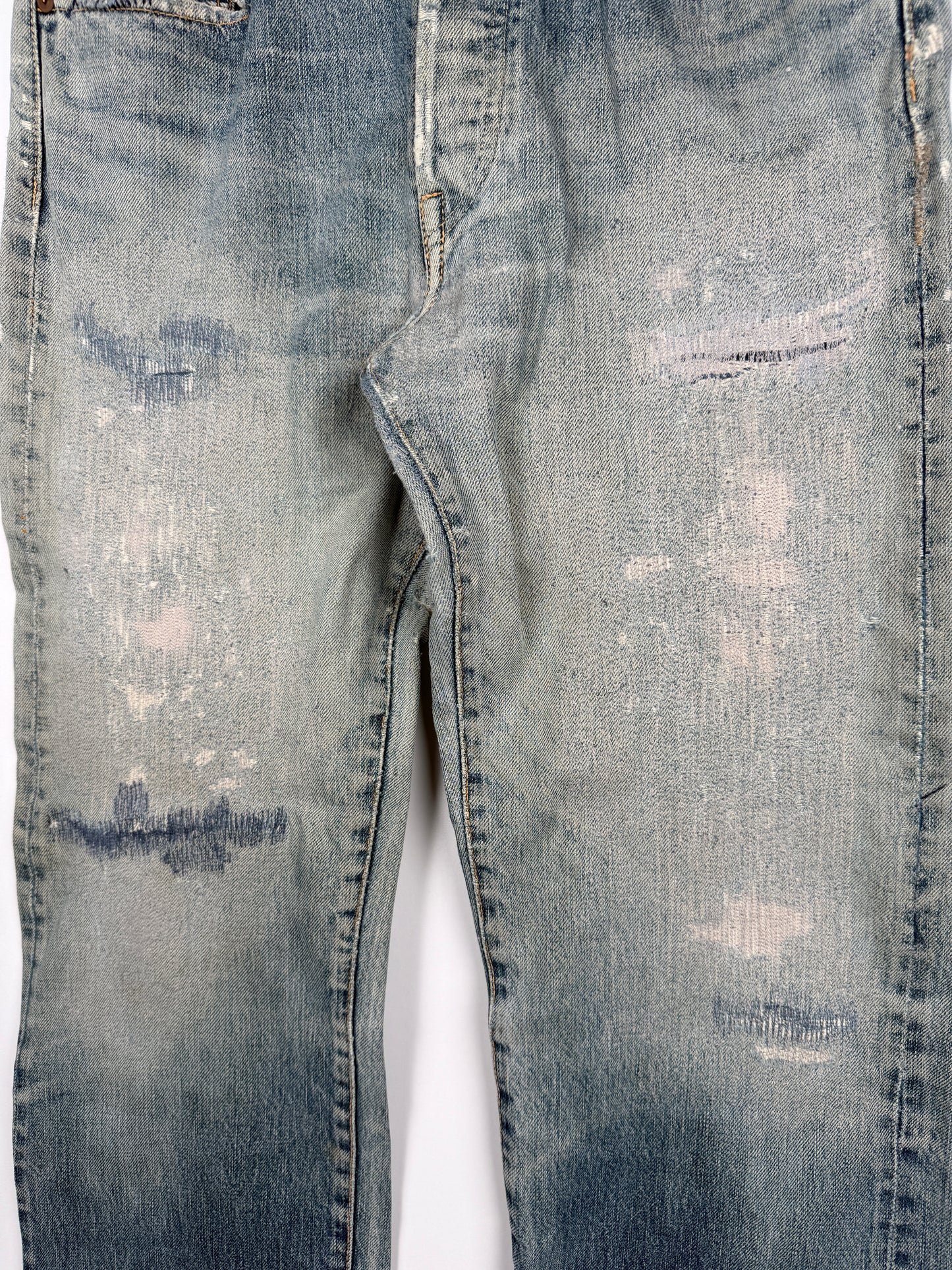 R-5D Distressed Selvedge Denim