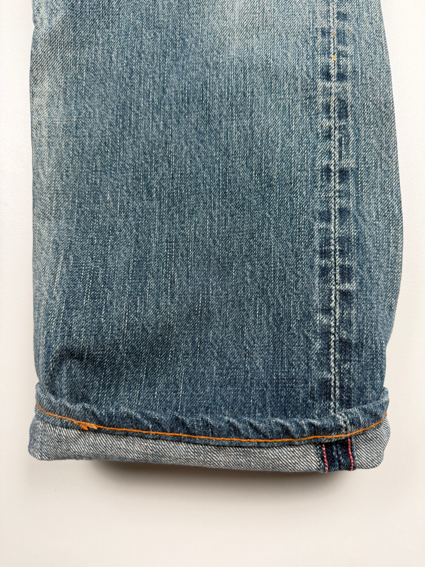 R-5D Distressed Selvedge Denim