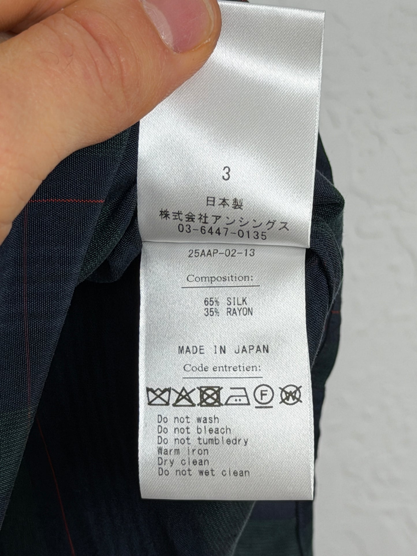 SS25 Silk Rayon Regular Collar Shirt