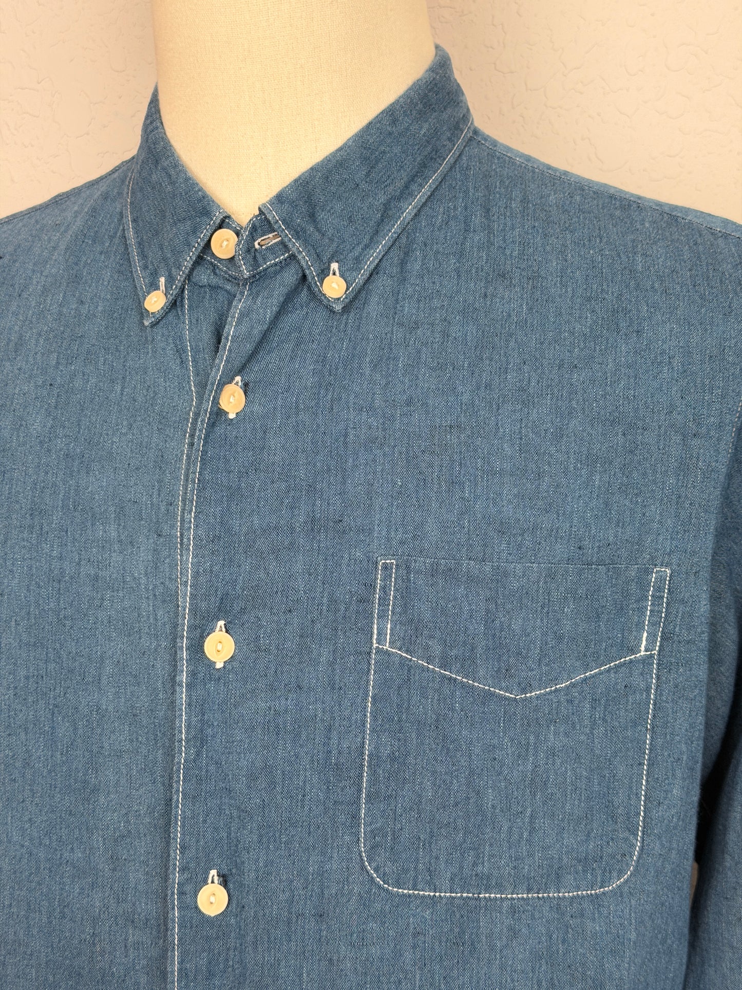 FW15 SPOT Lungta Patch Shirt L/S Chambray