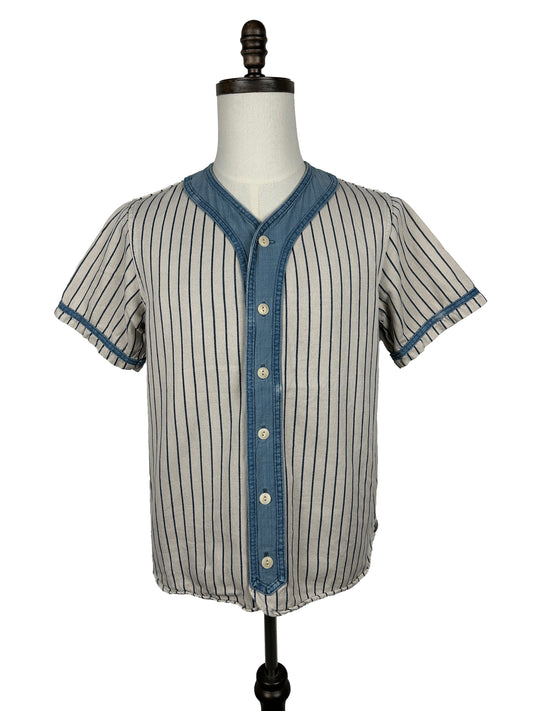 SS16 Dugout Shirt S/S (Indigo Stripes)