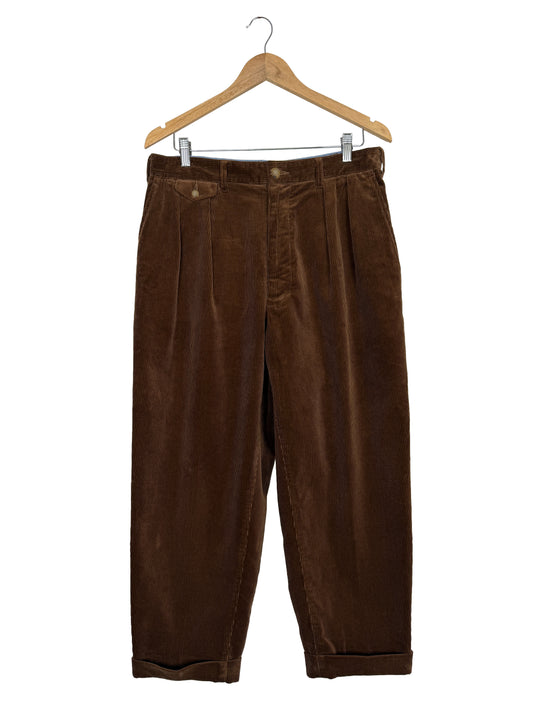2-Pleat Corduroy Trousers