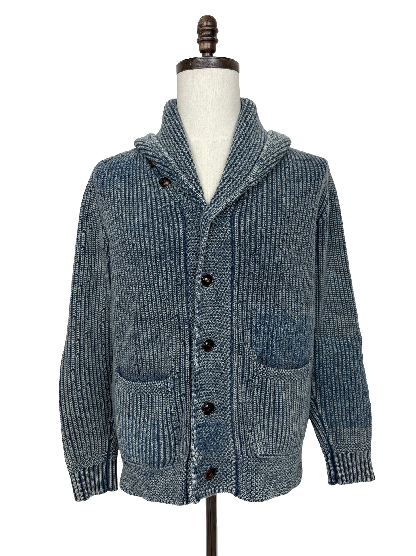 Distressed Shawl Cotton Cardigan