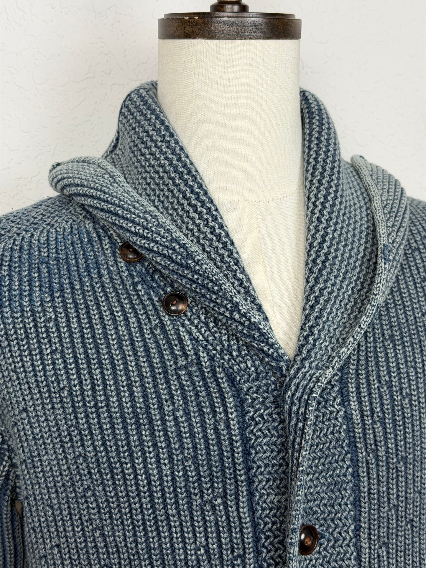 Distressed Shawl Cotton Cardigan