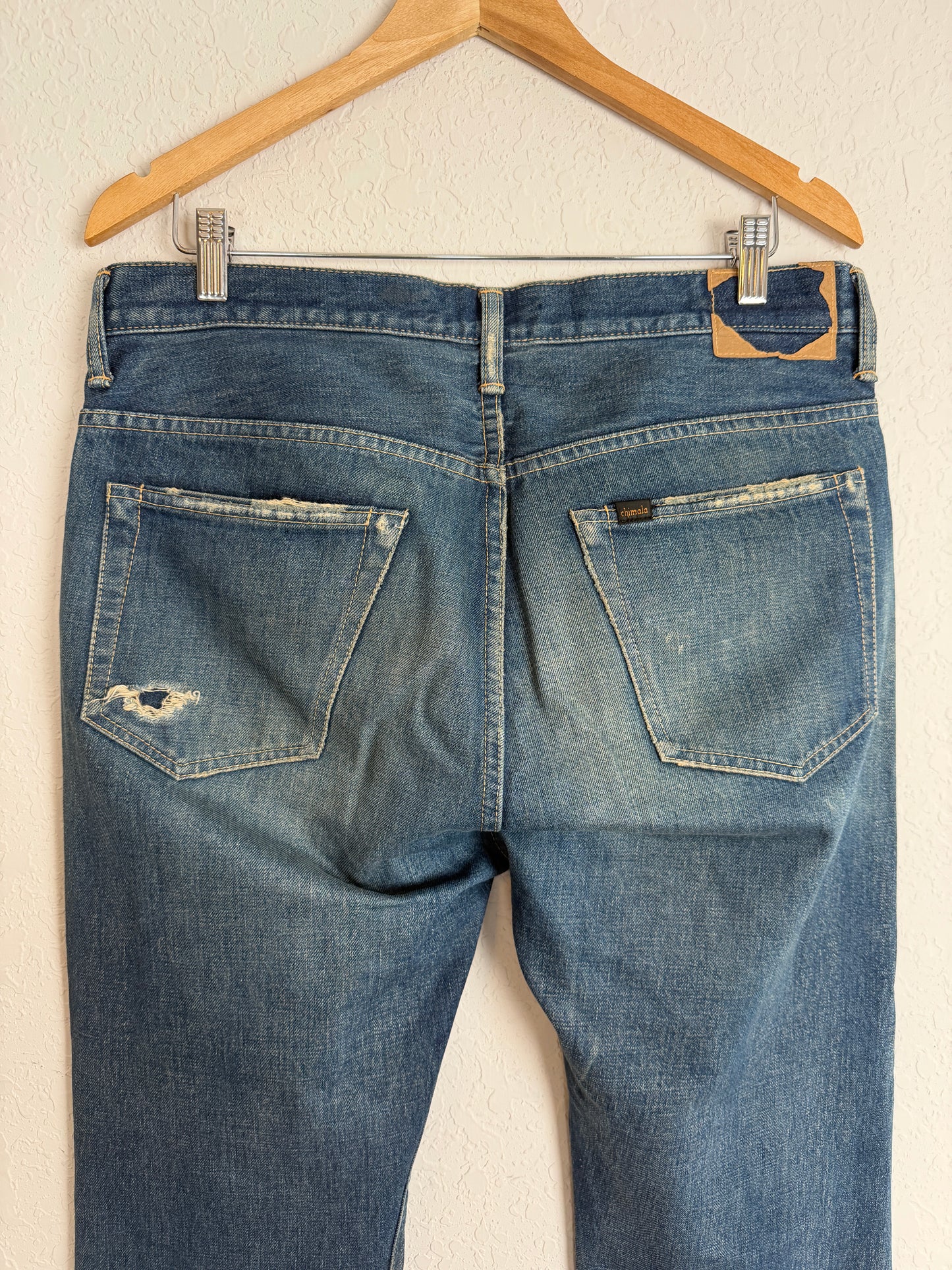 13.5oz Selvedge Denim Used Ankle Cut