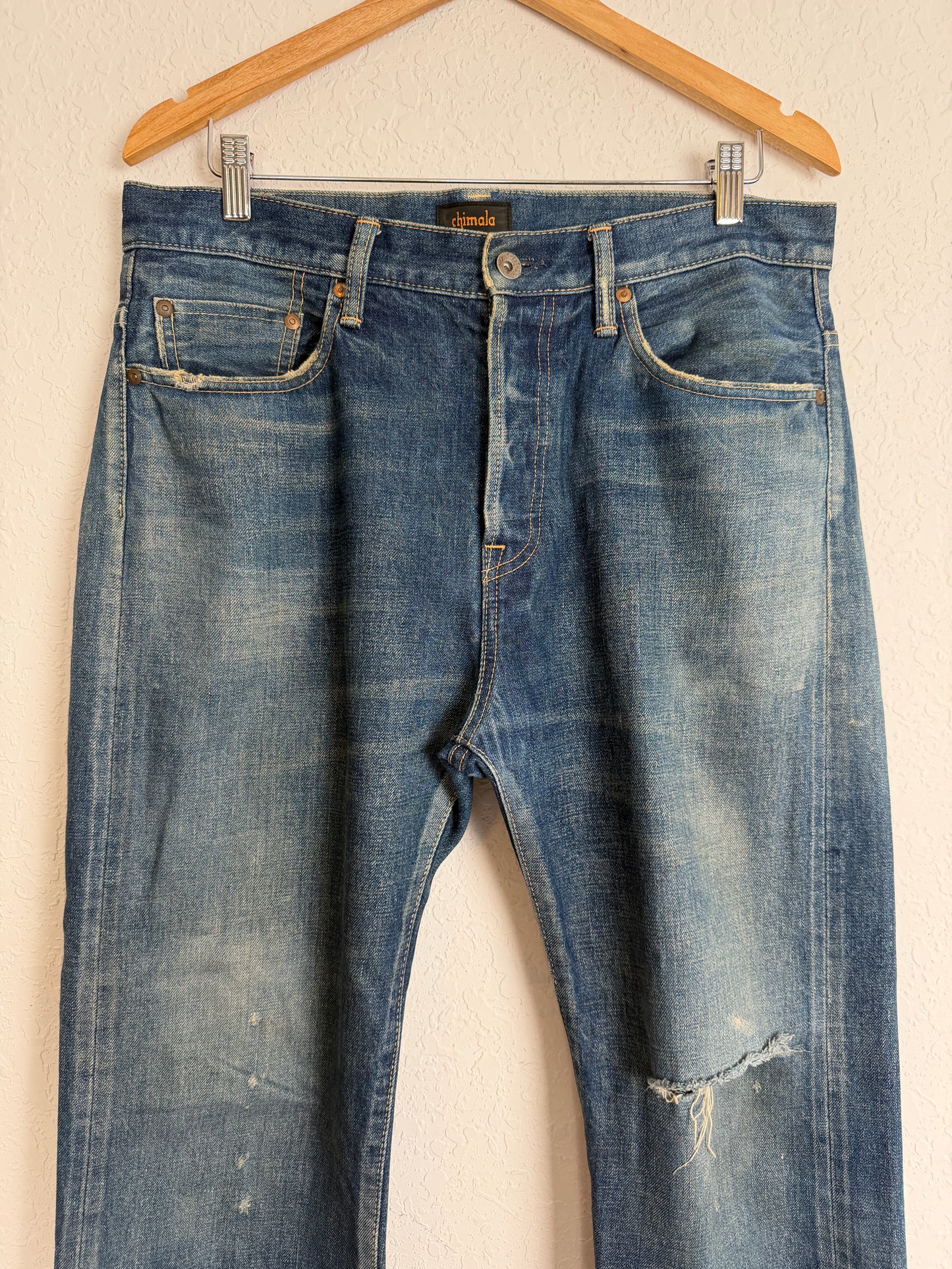 13.5oz Selvedge Denim Used Ankle Cut