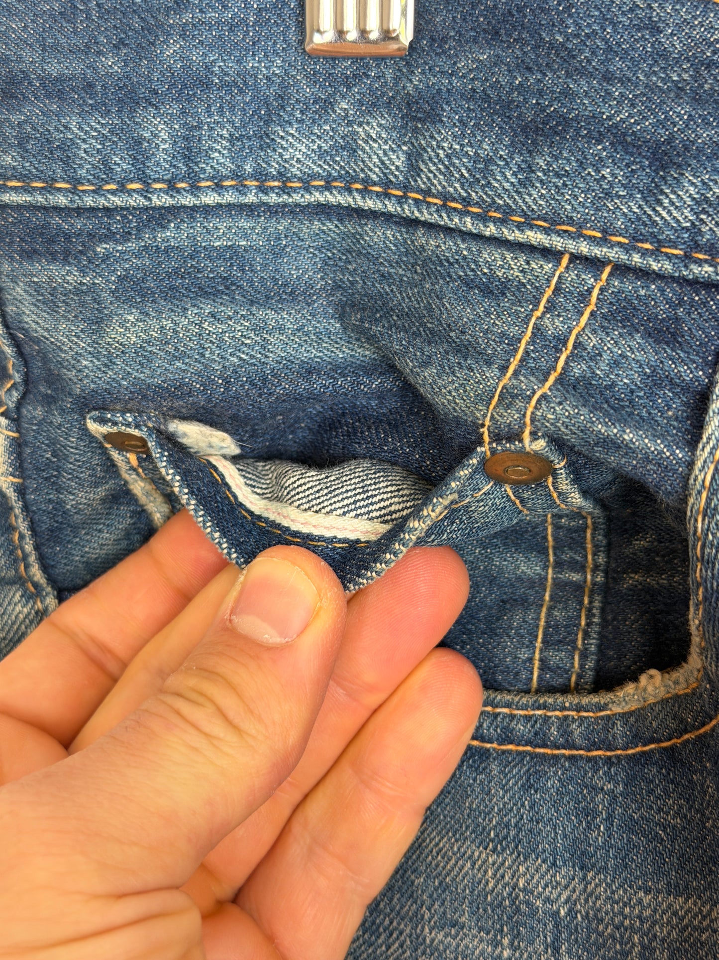 13.5oz Selvedge Denim Used Ankle Cut