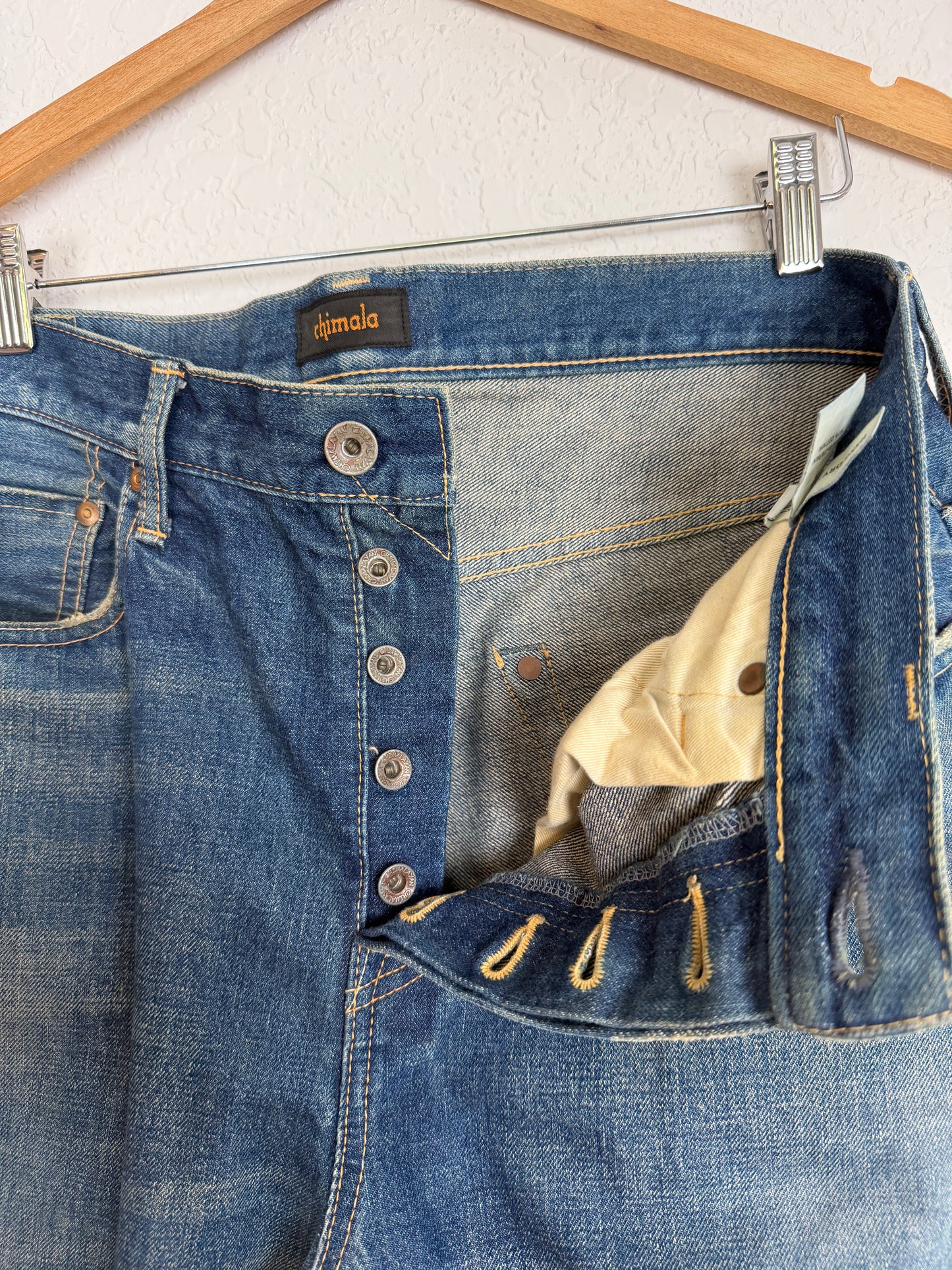 13.5oz Selvedge Denim Used Ankle Cut