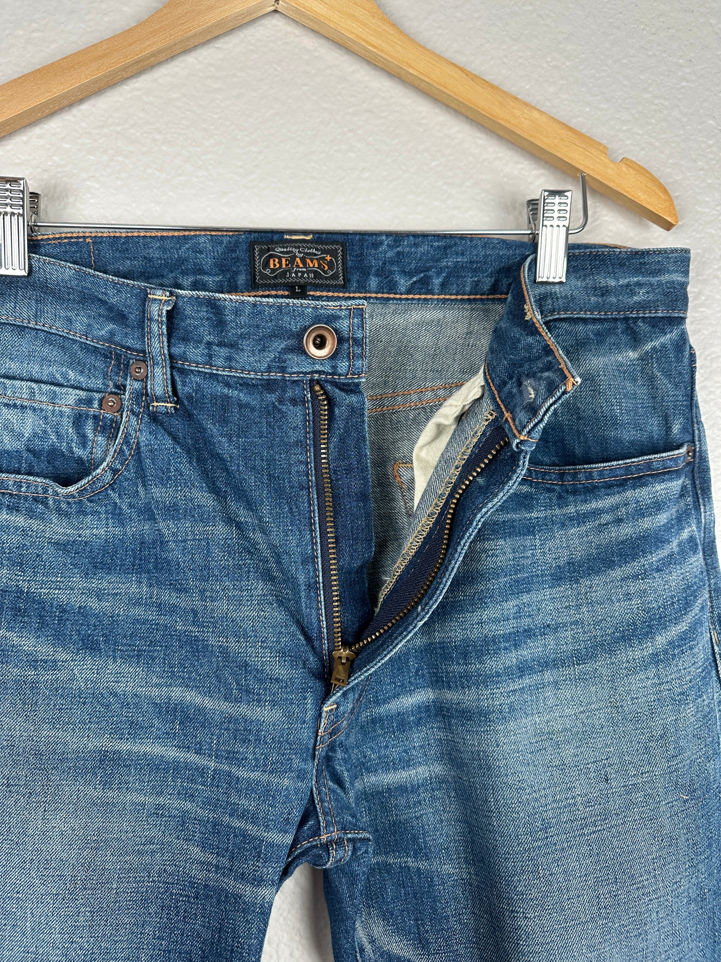 Beams Plus 5 Pocket Selvedge Washed Denim