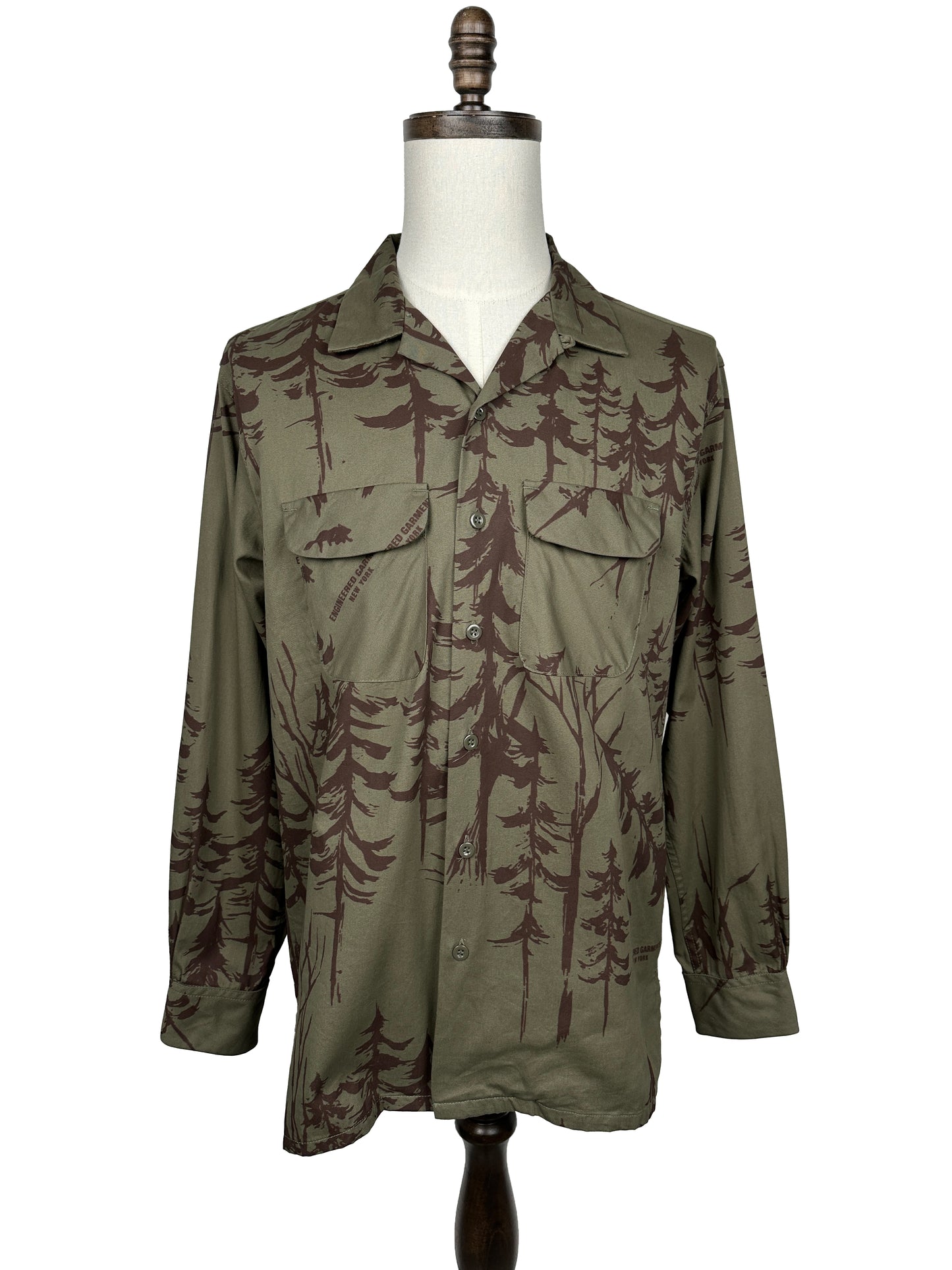 FW24 Classic Shirt - Forest Print French Twill