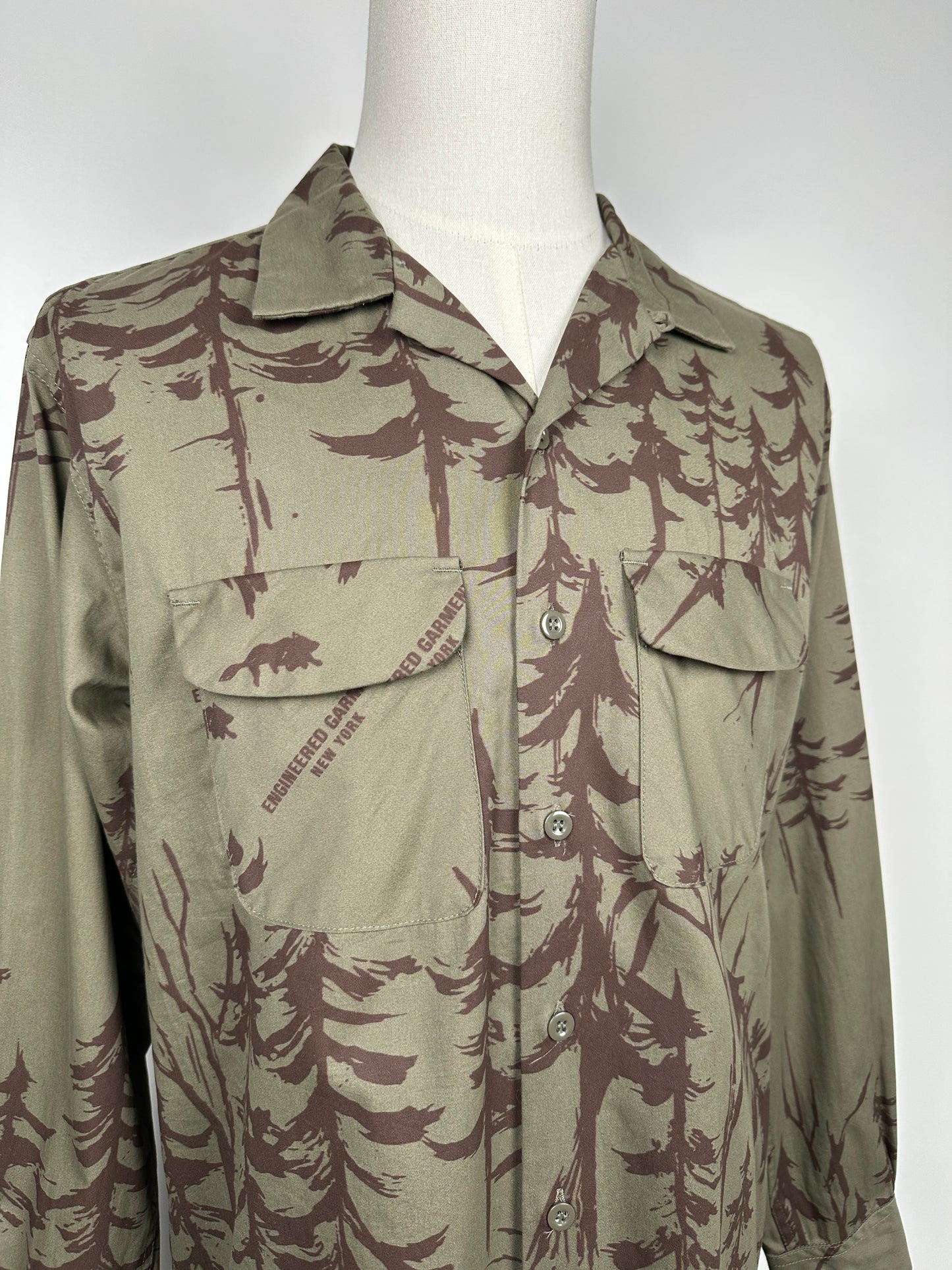 FW24 Classic Shirt - Forest Print French Twill